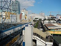 The Farmers Plaza, the Araneta Coliseum and surrounding buildings (2013)