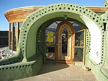 Vaulted Earthship entrance.