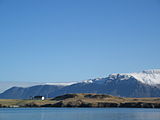 Viðey with Esjan in the background