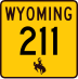 Wyoming Highway 211 marker