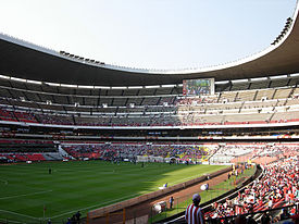 An internal view of the stadium.