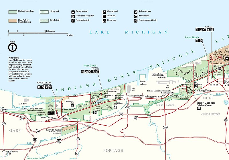 File:Indiana Dunes parkmap west.jpg