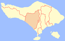 Location within Bali