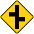 Offset road junction, left and right