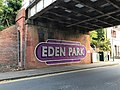 The railway bridge at the bottom of Eden Park Avenue