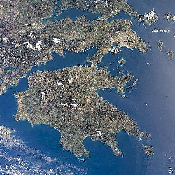 File:The Peloponnese from ISS.jpg