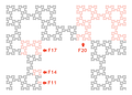 Fibonacci fractal self-similarities