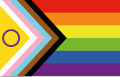 La Bandera del Progreso con la bandera intersex (2021)