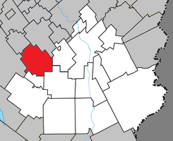 Location within Beauce-Sartigan RCM.