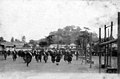 Image 16Japanese high-school girls playing football in their traditional hakama with one team wearing sashes (c. 1920) (from Women's association football)