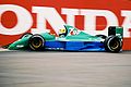 Bertrand Gachot driving the Jordan 191 at the 1991 USA Grand Prix