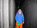 Evil clown in hallway, at 'Doc Wilkes House of Horrors' in Longview, Texas