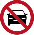 No motor vehicles