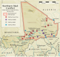 Image 38Map showing the fullest extent of rebel-held territory in January 2013 (from Mali)