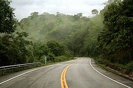 Thailand Route 12 single carriageway with a hard shoulder in Phetchabun