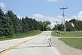 Looking south at the sign for Sampson