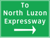 Expressway approach sign