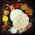 Non-vegetarian south Indian bhojanam thali