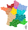 Regions as instituted by the National Assembly in 2014