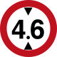 No vehicles higher than 4.6 meters