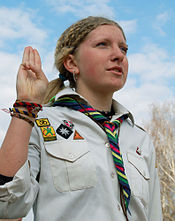 Ukrainian girl scout from Plast