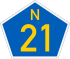 National route N21 shield