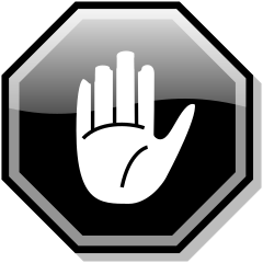 Archivo:Stop hand nuvola black.svg