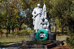 Mass grave of Soviet soldiers in Vakhrusheve