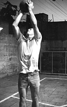 Entrenamiento de basquetbol en Israel 1969