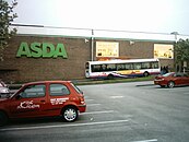 A smaller, older Asda Superstore in Holt Park, Leeds