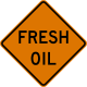 Fresh oil on road