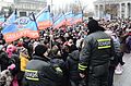 DPR policemen and separatist supporters in Donetsk (20 December 2014)