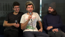 AJR at 96.5 TDY in 2022. From left: Ryan, Jack, and Adam Met