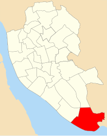 A map showing the ward boundaries of the 1973 Speke ward