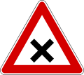 А25 Crossroads without priority (give way to the vehicles coming from the right)