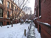 "Workingman's Cottages" built by philanthropist Alfred Tredway White as low-cost housing (1876)