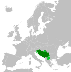 Democratic Federal Yugoslavia in 1945 prior to the Paris Peace Treaties