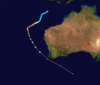 Cyclone Alby – Storm path