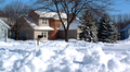 10 Snowcover in a residential neighborhood of West Lafayette, Indiana near Purdue University.