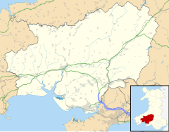 Carmel transmitting station is located in Carmarthenshire