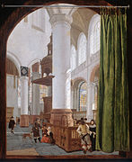 Interior de la Oude Kerk, de Gerard Houckgeest,[33]​ 1654.