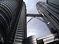 Looking up at The Petronas Towers