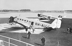 Ju 52/3mge Kaleva (впереди) в 1930-е