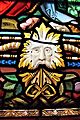 Pennal, Gwynedd: one of the few examples on stained glass church windows