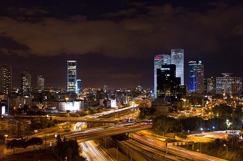 File:Tel Aviv at night.jpg