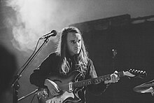 Shauf performing on stage