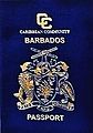 Caribbean Community Barbados Passport issued between 2007 and 2018.