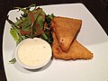 Image 44Fried cheese, served with tartar sauce and side salad (from Czech cuisine)