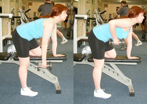 Dumbbell bent-over row