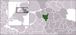 Location of Zwolle in Overijssel, Netherlands